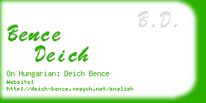 bence deich business card
